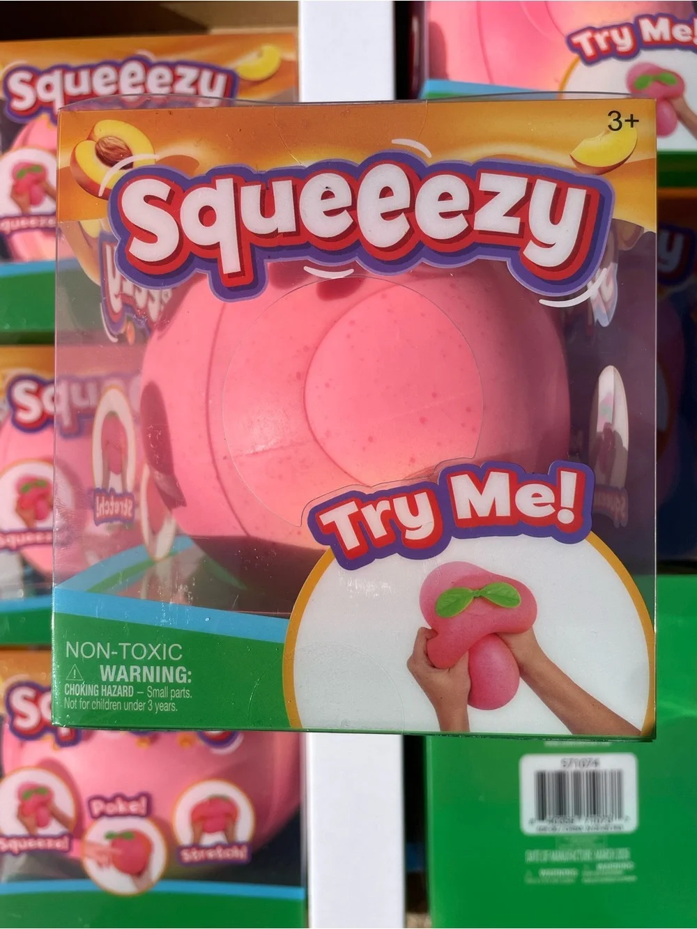 Viral 2 Pack - Squeezy Sunny Days Toy Squishy Banana & Peach Lot NEW!
